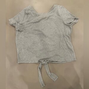 Gray T-Shirt with Cut Out